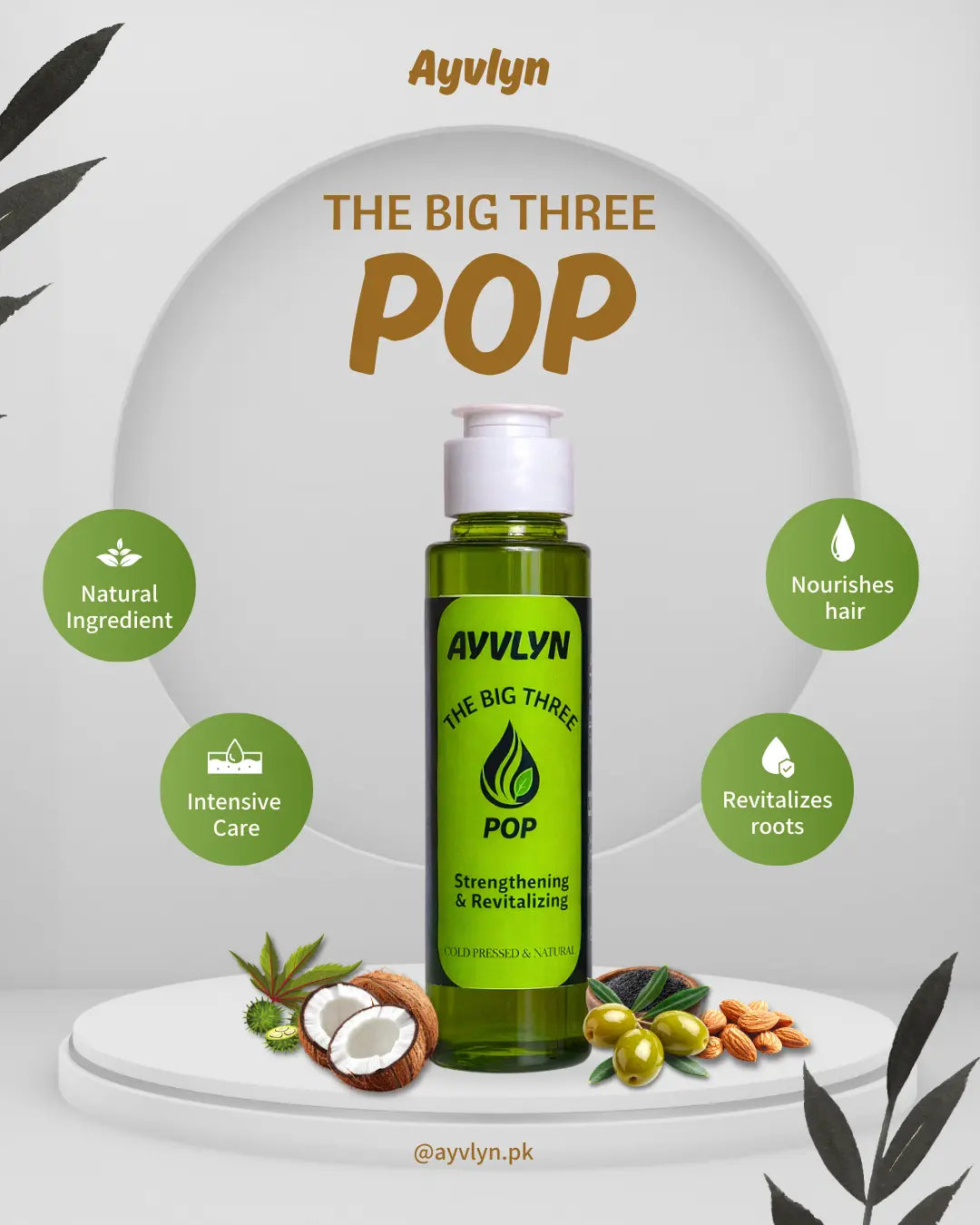 Avlyn hair care product POP