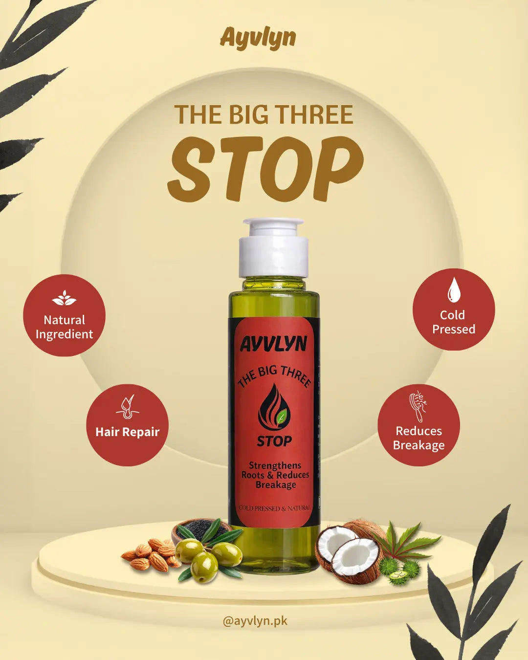 Avlyn hair care product POP